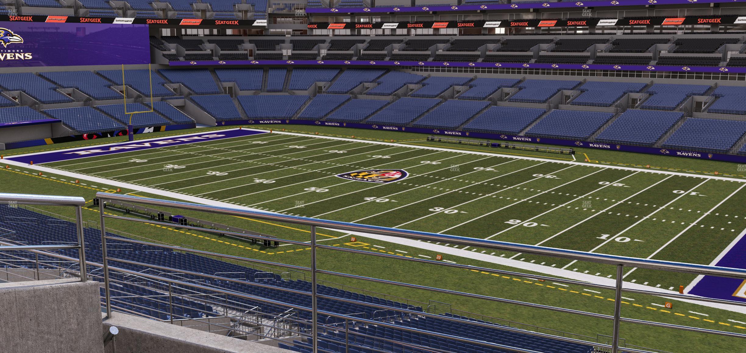 Seating view for M&T Bank Stadium Section 249