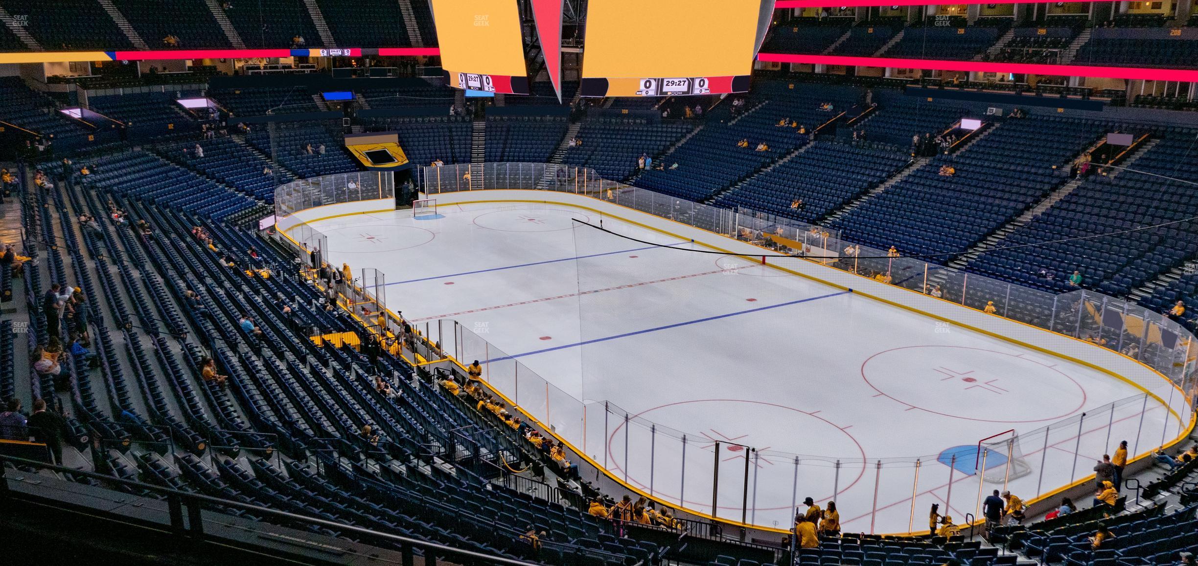 Seating view for Bridgestone Arena Section 221