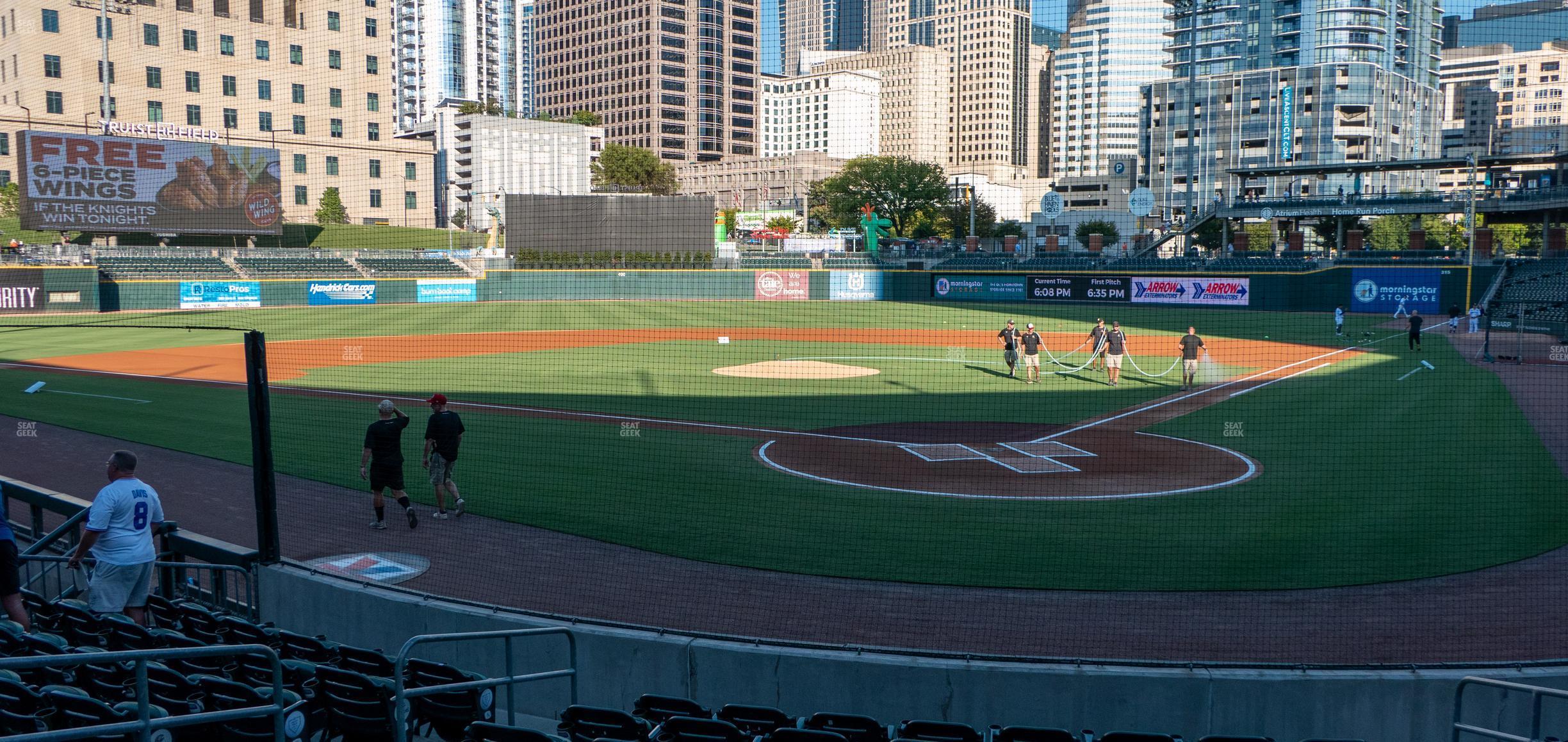 Seating view for Truist Field Section 112