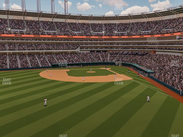 Seating view for Progressive Field Section 181