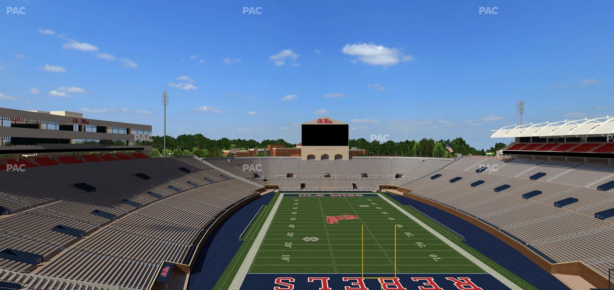 Seating view for Vaught Hemingway Stadium Section South Zone Club 113