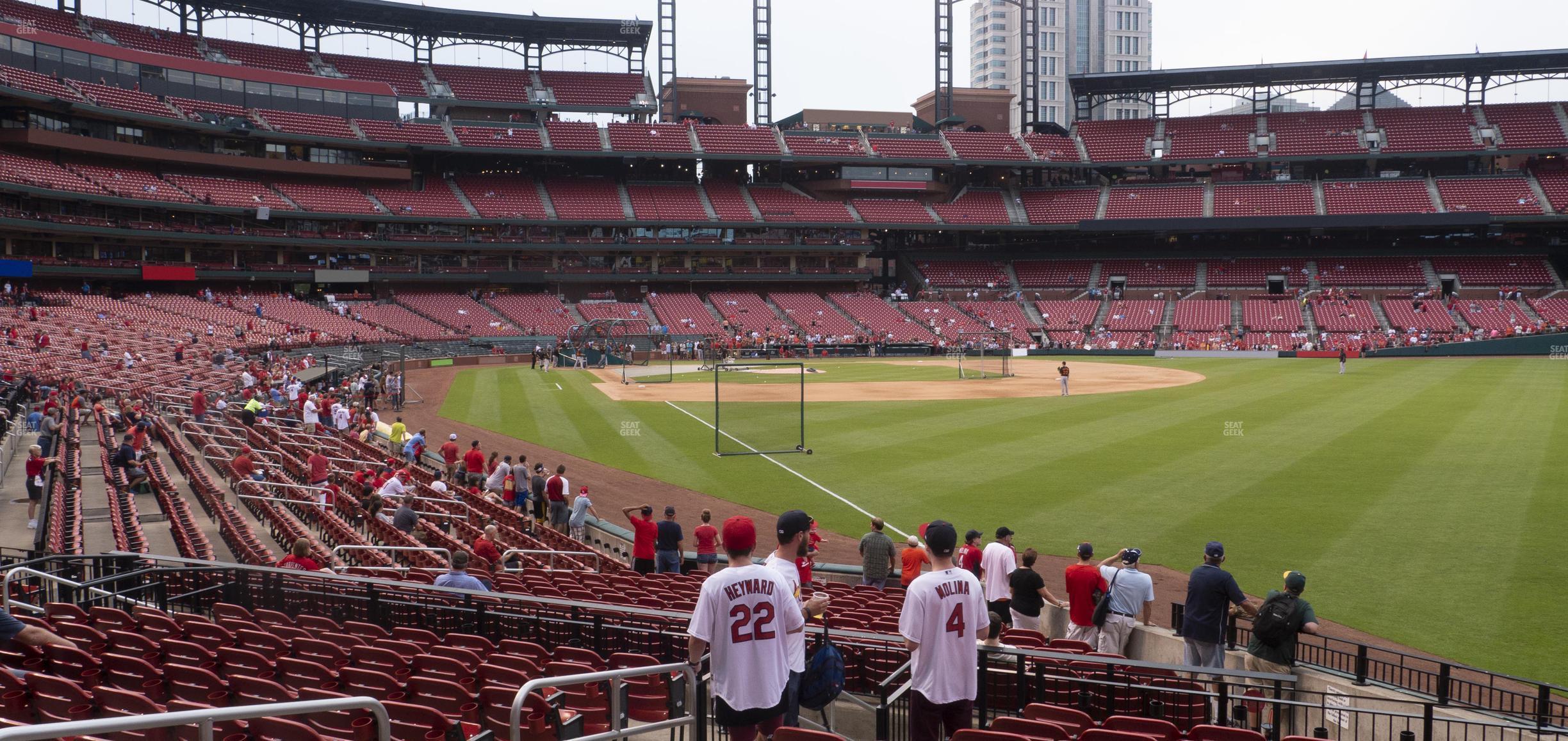 Seating view for Busch Stadium Section Lower Right Field Box 131