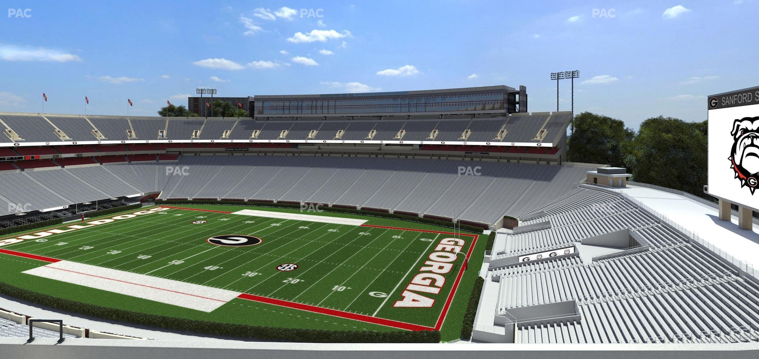 Seating view for Sanford Stadium Section 302