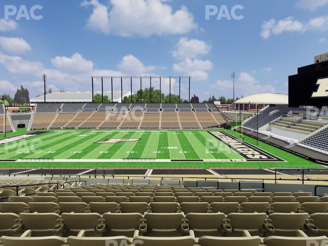 Seating view for Ross Ade Stadium Section Shively Club 6