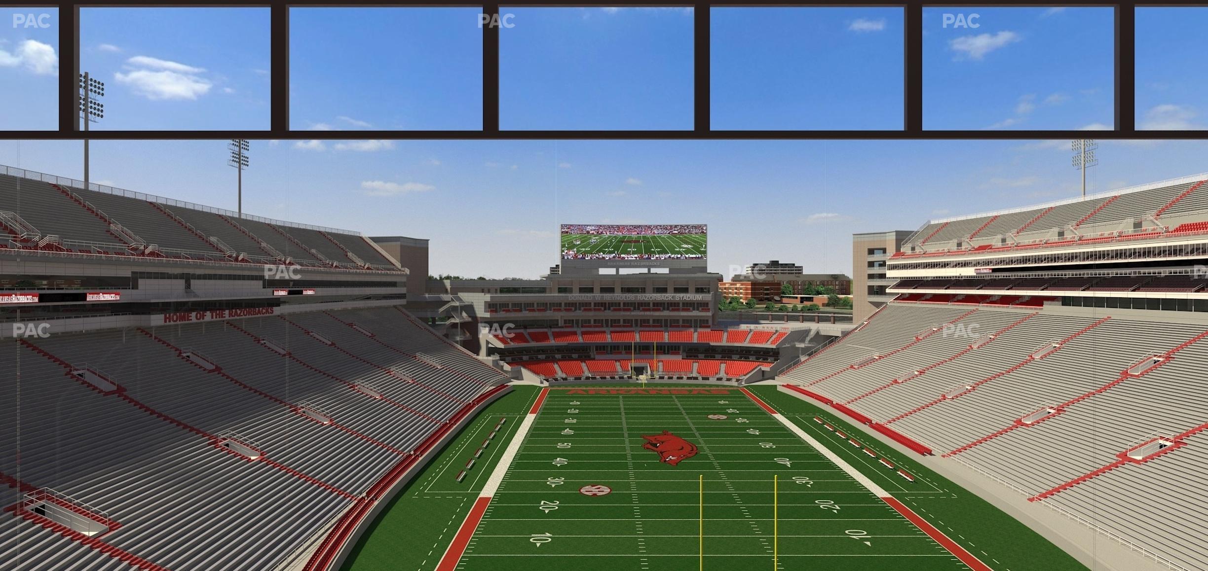 Seating view for Razorback Stadium Section 483