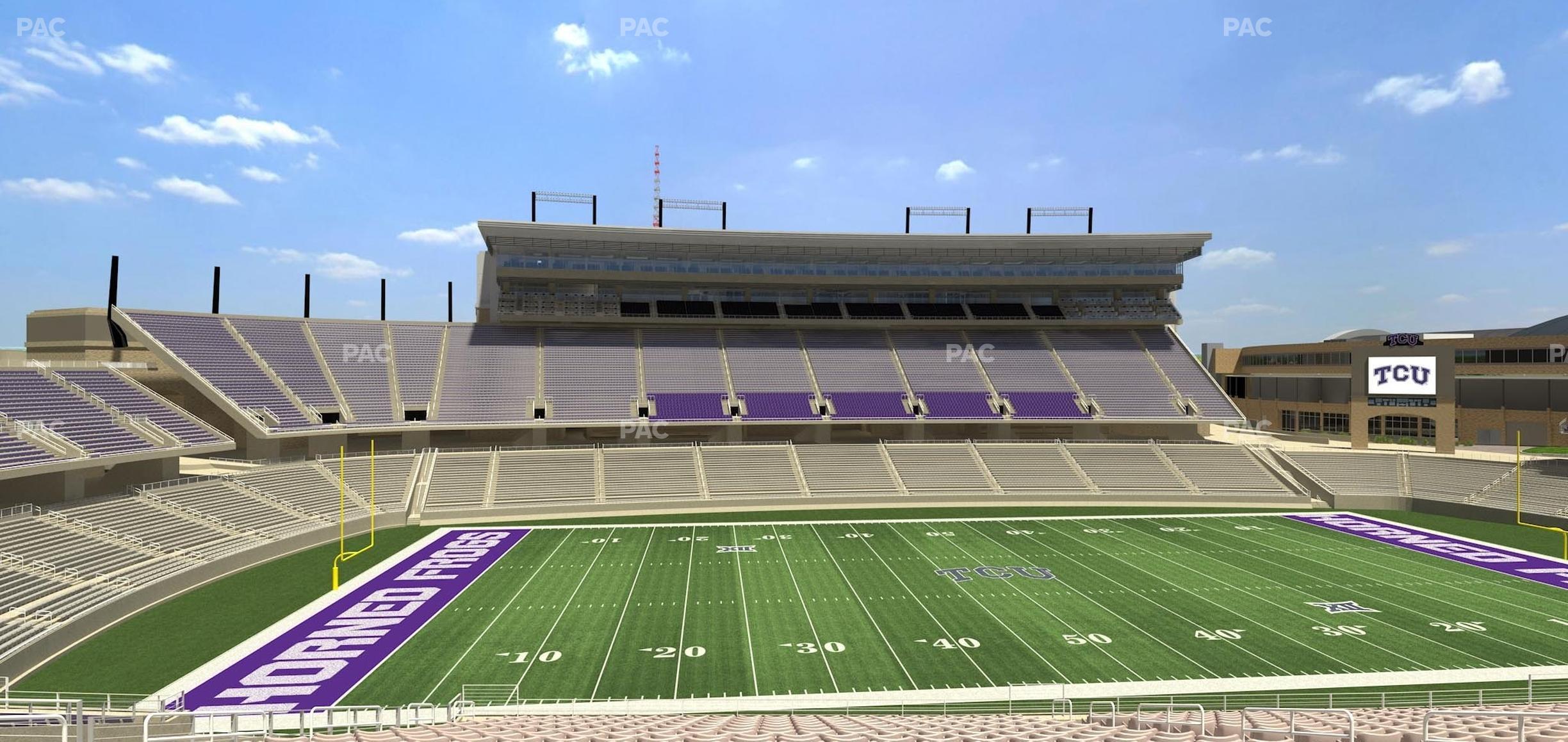 Seating view for Amon G. Carter Stadium Section Champions Club 209