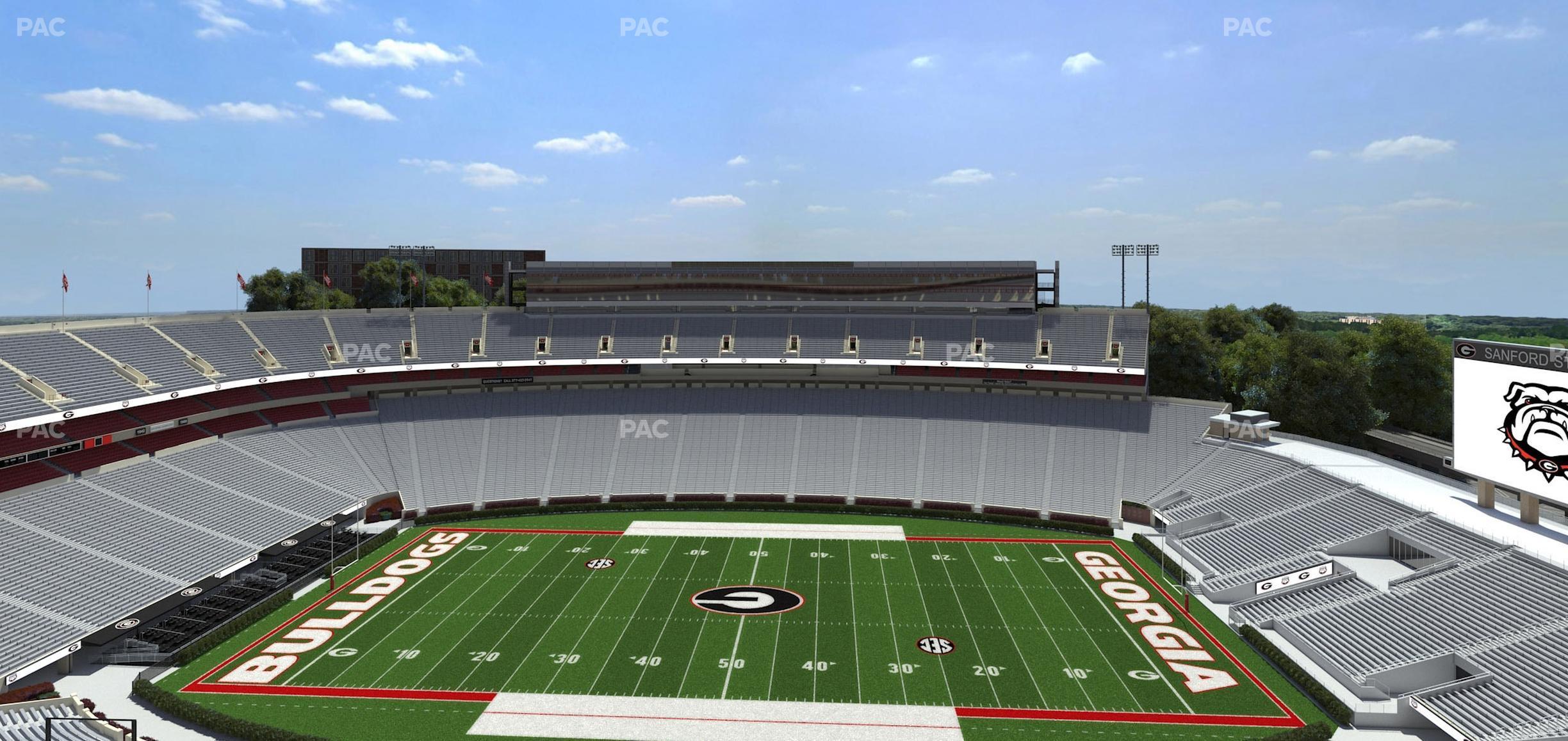 Seating view for Sanford Stadium Section 606