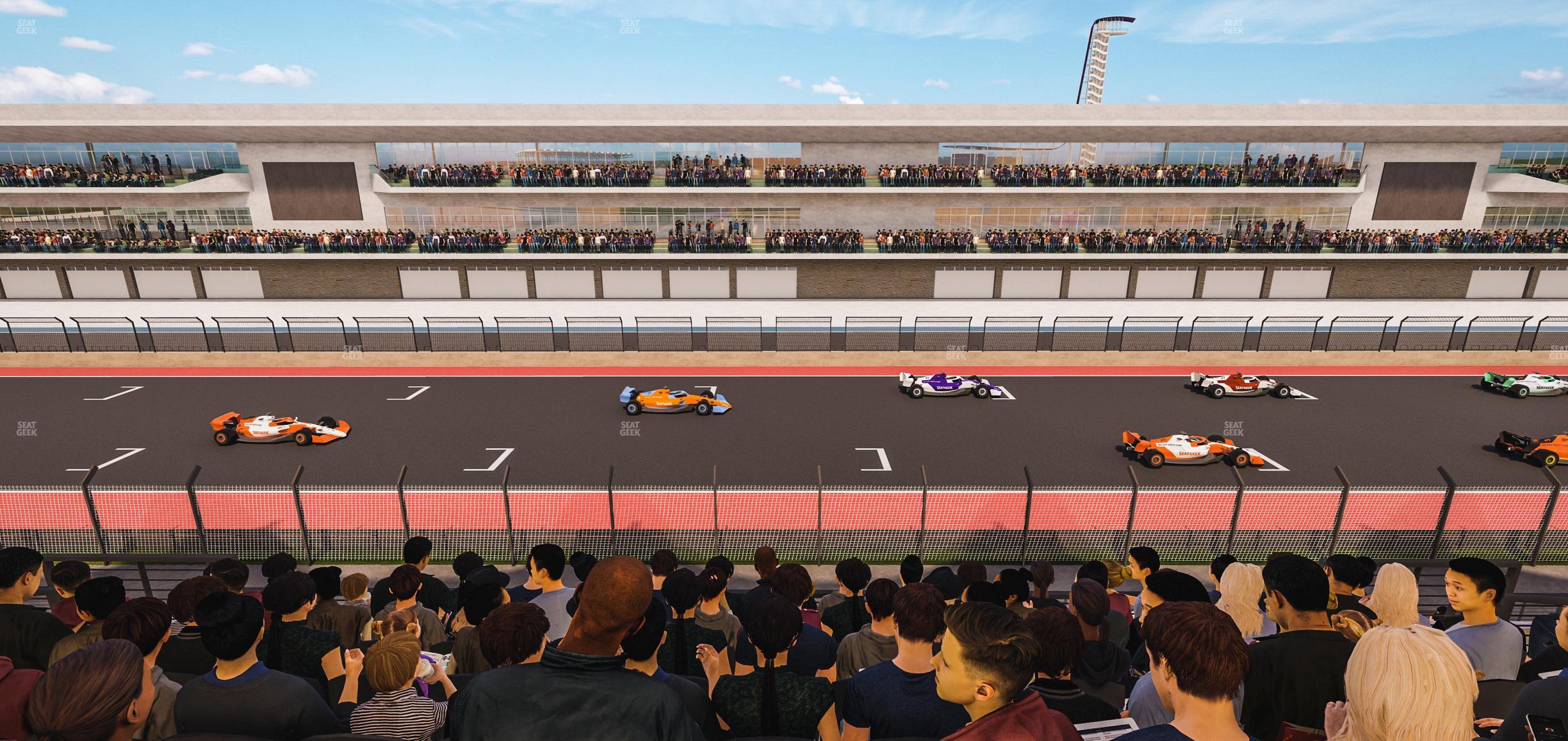 Seating view for Circuit of The Americas Section Main Grandstand Club Level 212