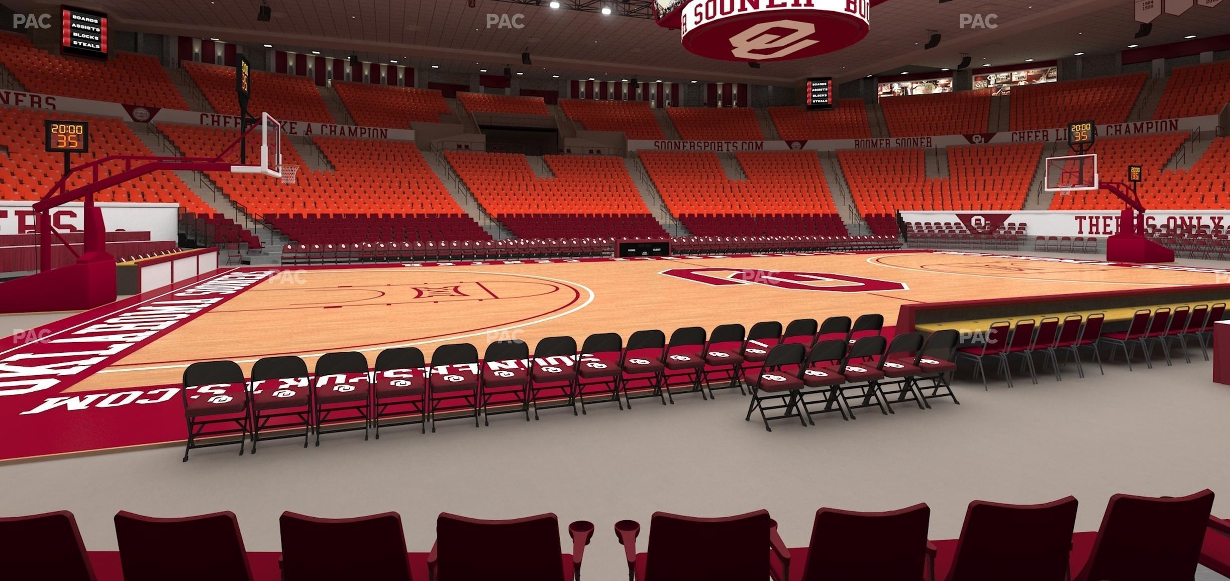 Seating view for Lloyd Noble Center Section F 9