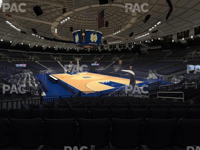 Seating view for Purcell Pavilion at the Joyce Center Section 16