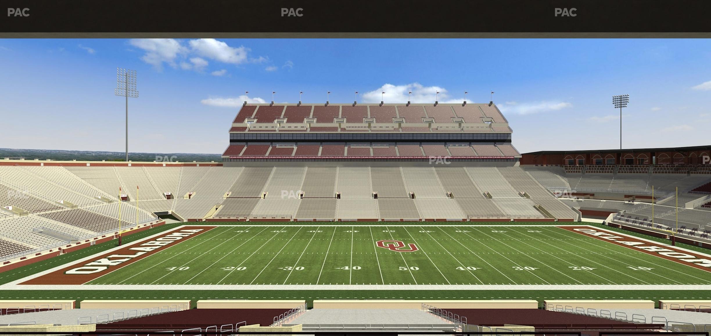 Seating view for Gaylord Family Oklahoma Memorial Stadium Section 6