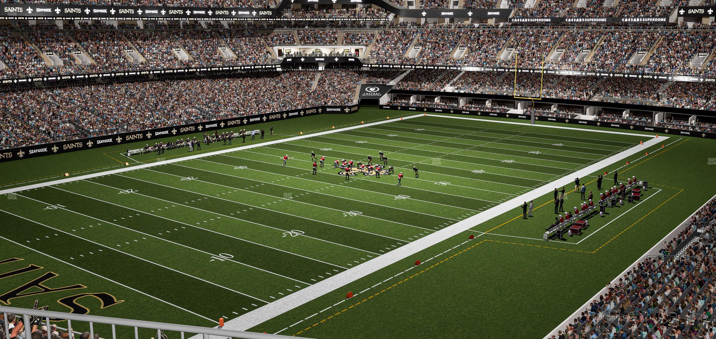 Seating view for Caesars Superdome Section Stadium Club