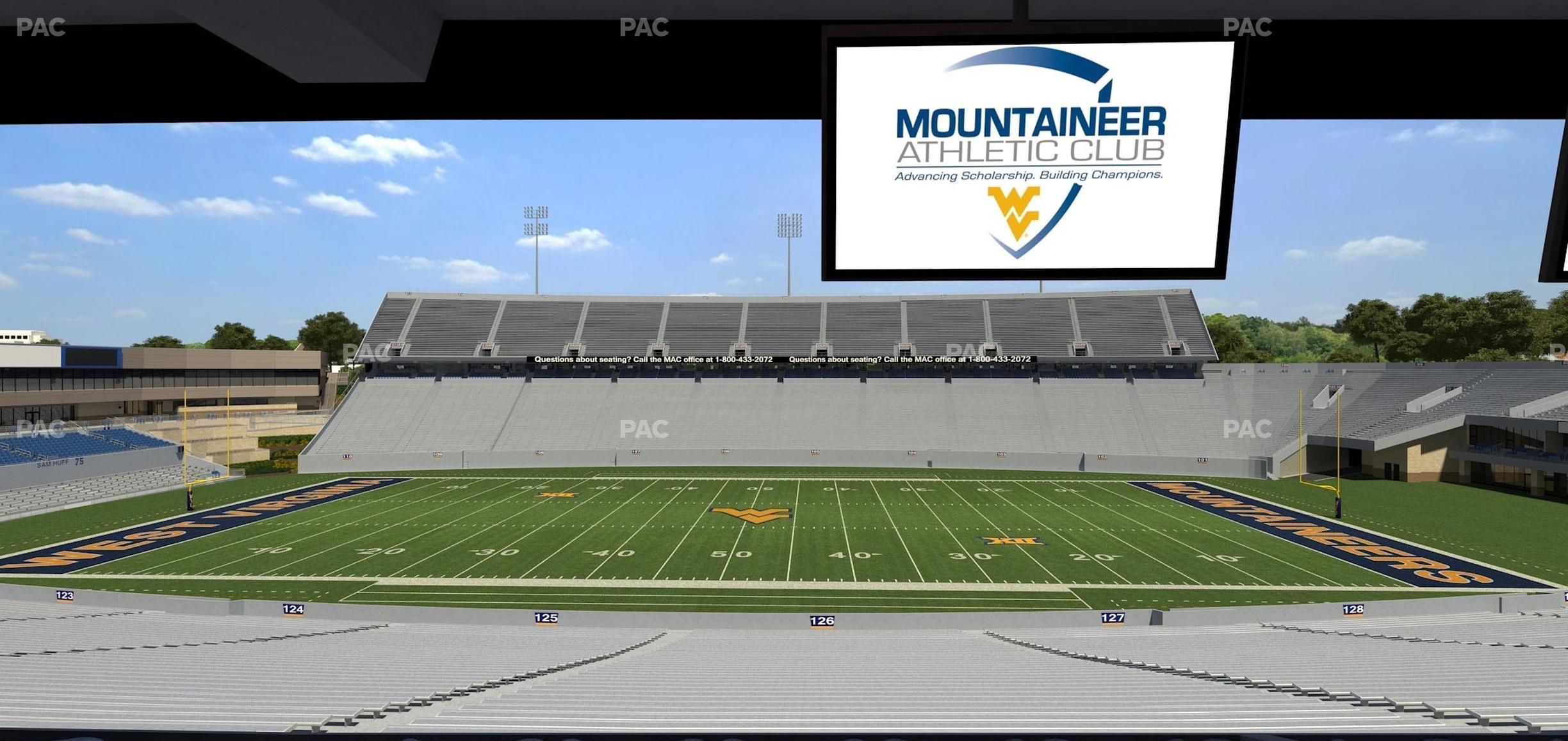 Seating view for Mountaineer Field at Milan Puskar Stadium Section Field Box 59