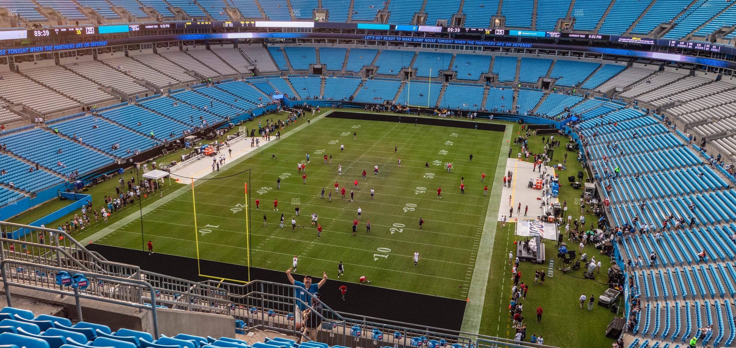 Seating view for Bank of America Stadium Section 526