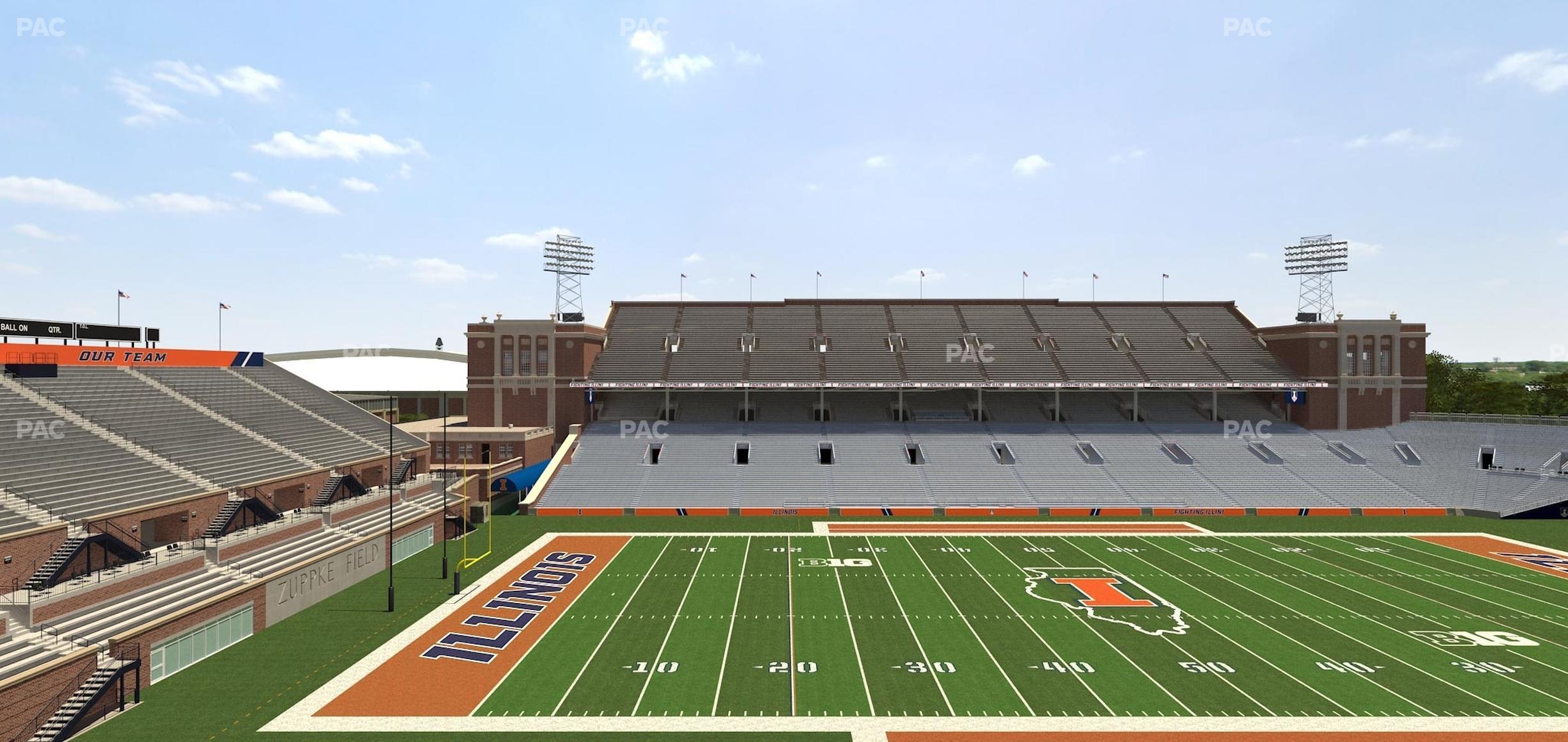 Seating view for Memorial Stadium - IL Section 229