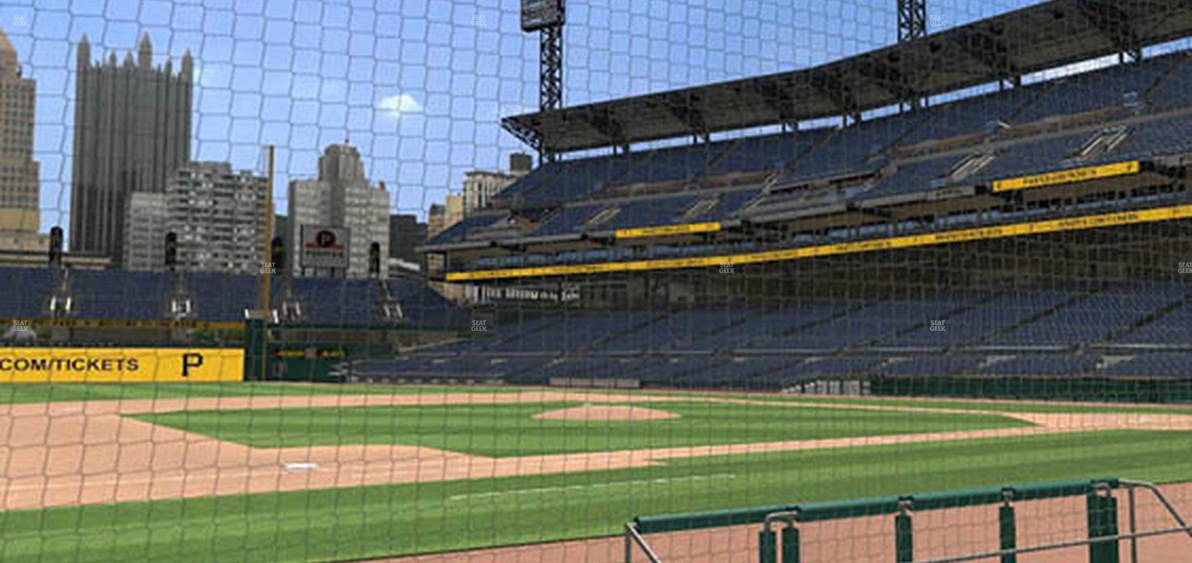 Seating view for PNC Park Section Dugout Box 24