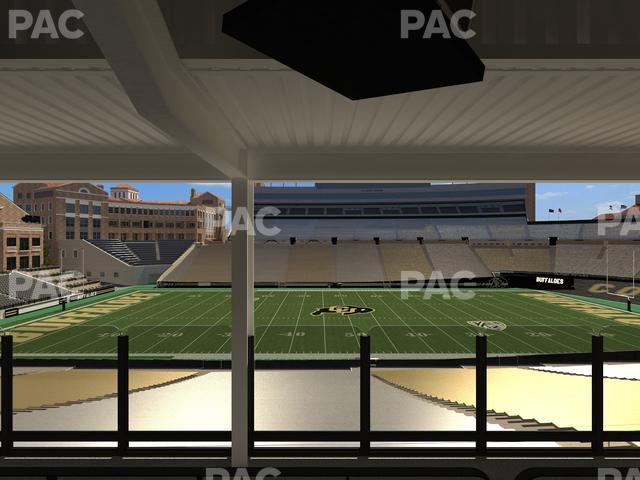 Seating view for Folsom Field Section 201