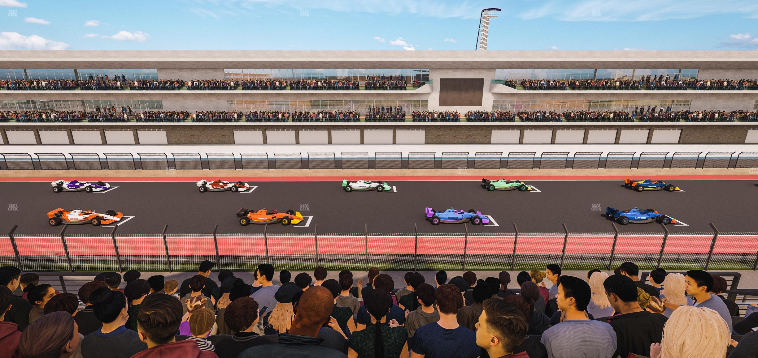 Seating view for Circuit of The Americas Section Main Grandstand Club Level 216