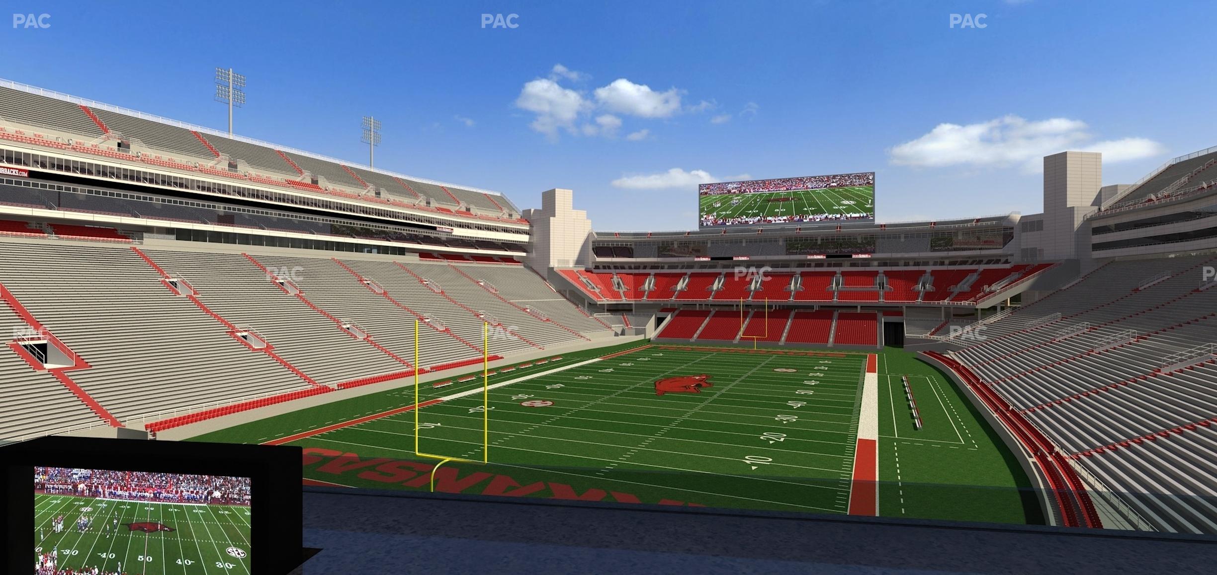 Seating view for Razorback Stadium Section Loge 70