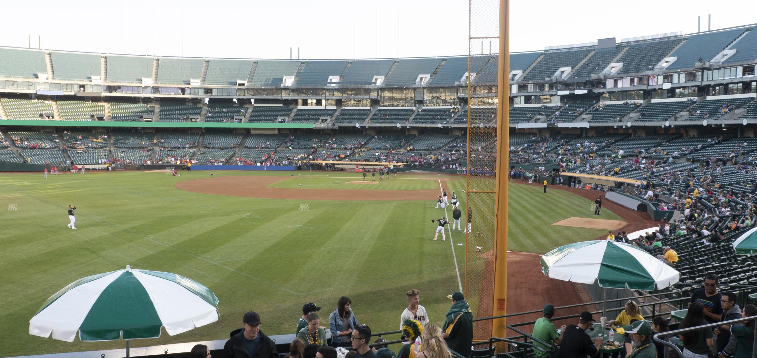 Seating view for Oakland Coliseum Section 131