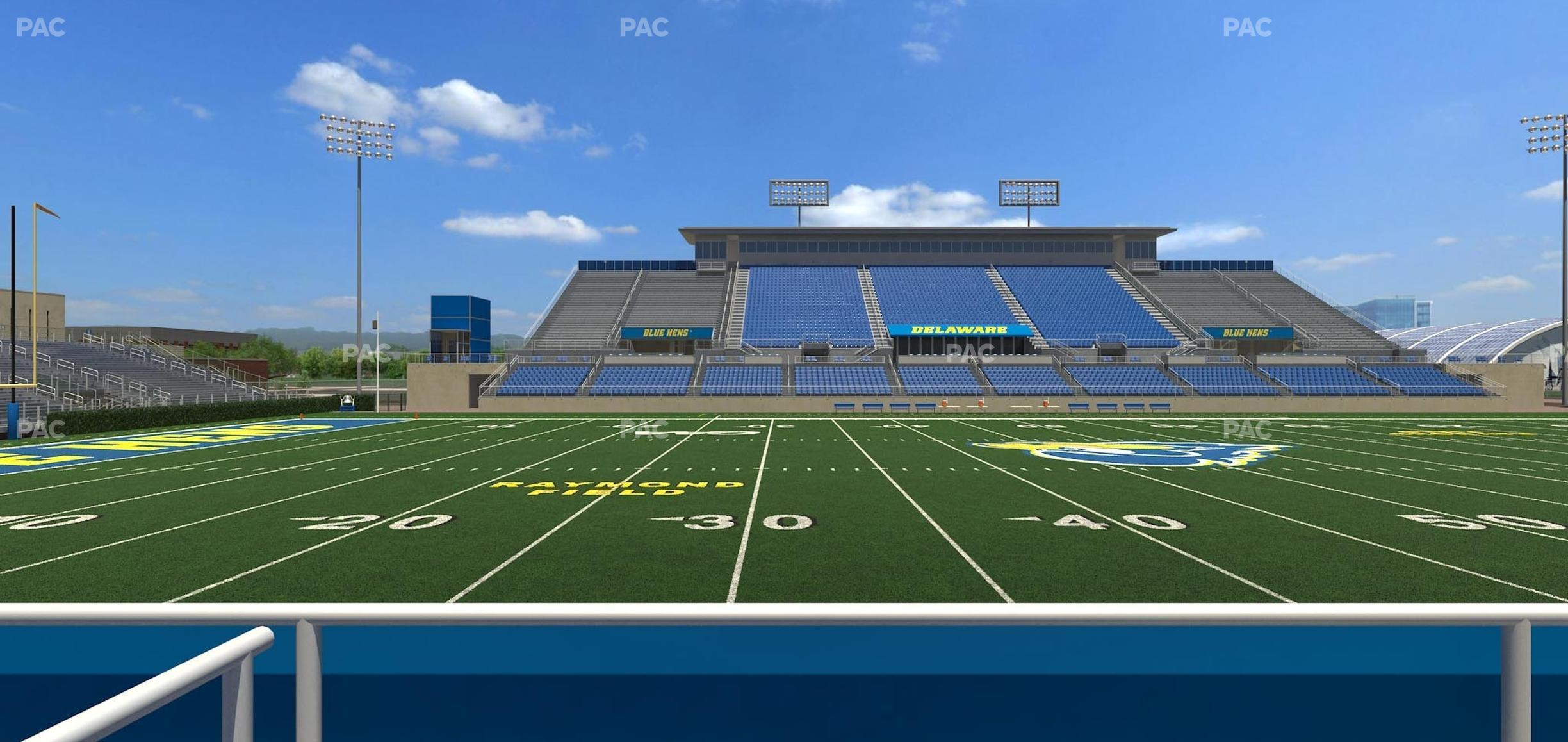 Seating view for Delaware Stadium Section East Box 83