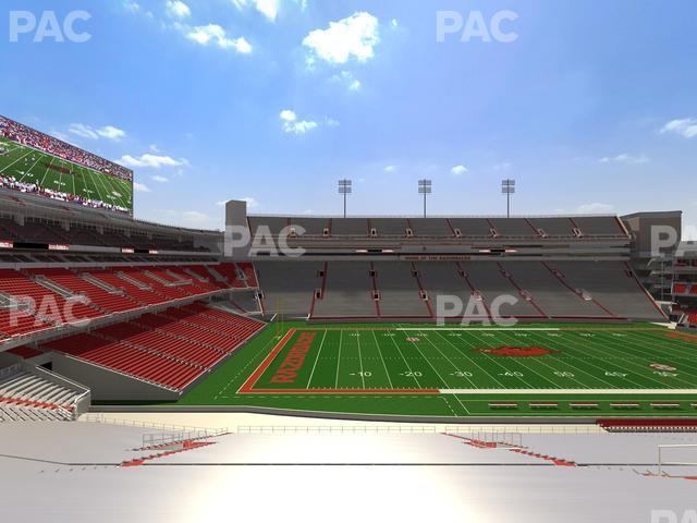 Seating view for Razorback Stadium Section 125