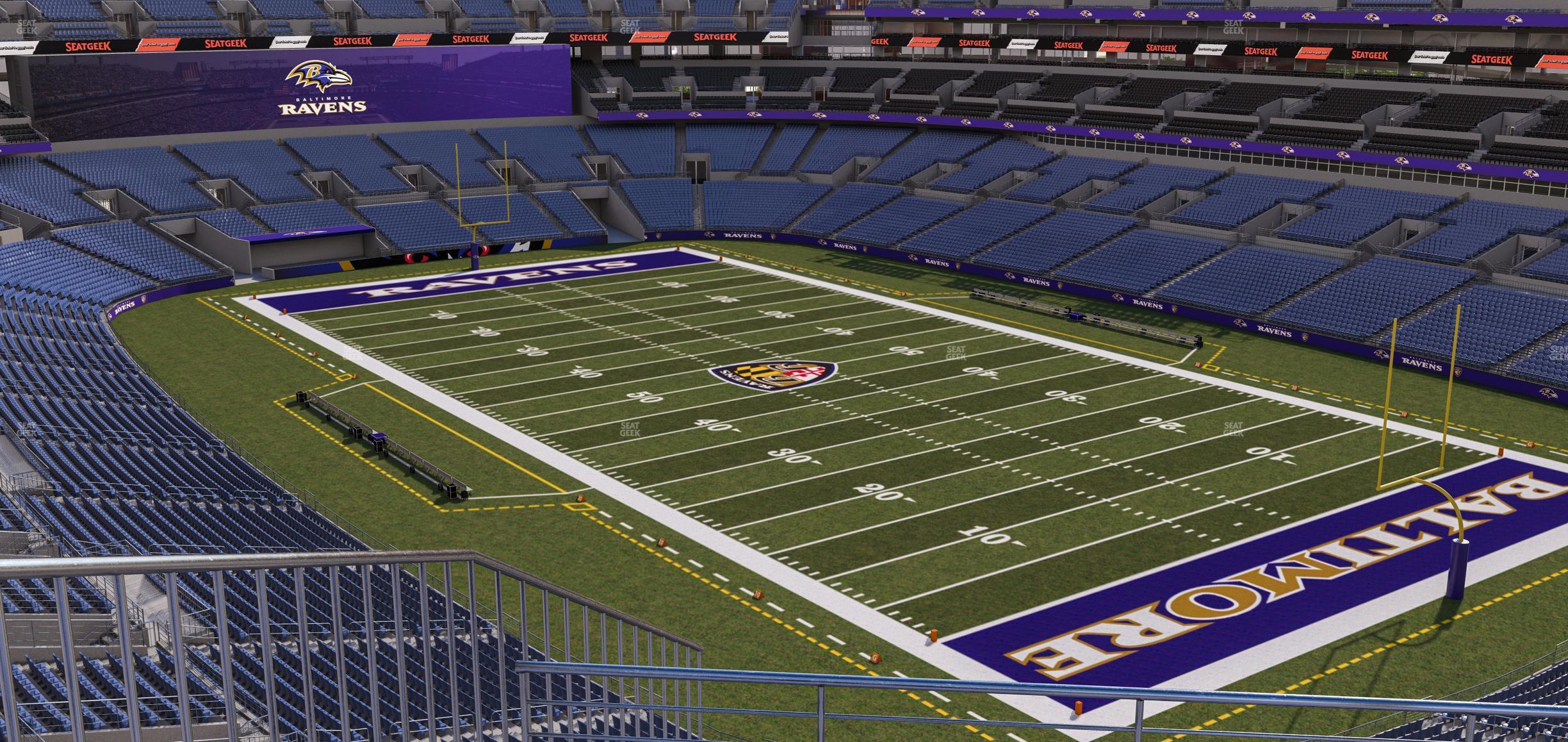 Seating view for M&T Bank Stadium Section 546