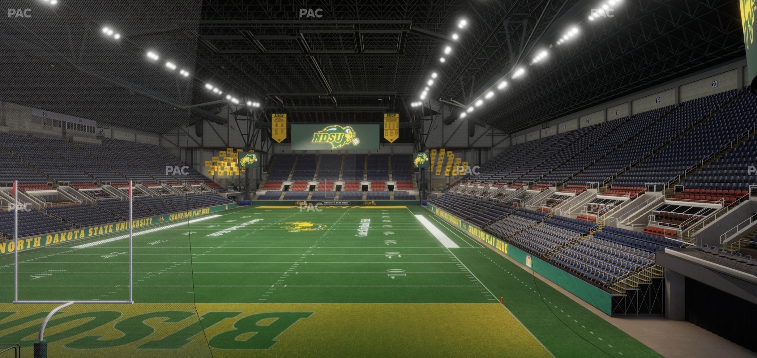 Seating view for Fargodome Section Elevated 25