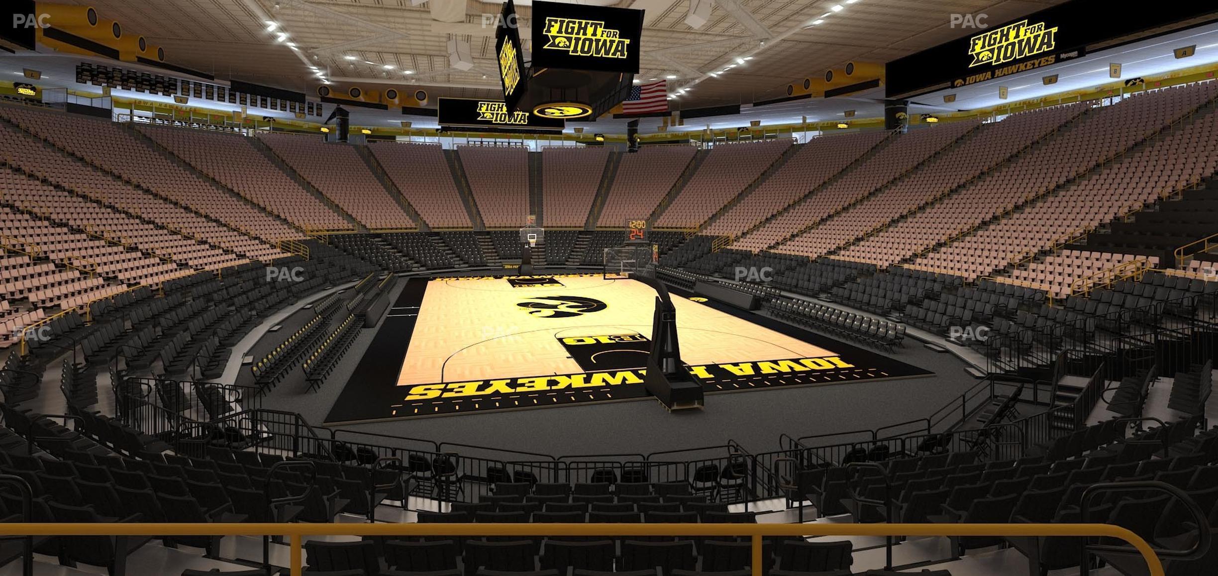 Seating view for Carver-Hawkeye Arena Section Hh