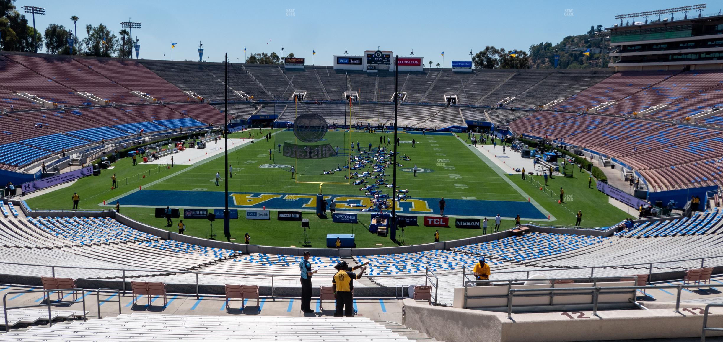 Seating view for Rose Bowl Stadium Section Upper 12