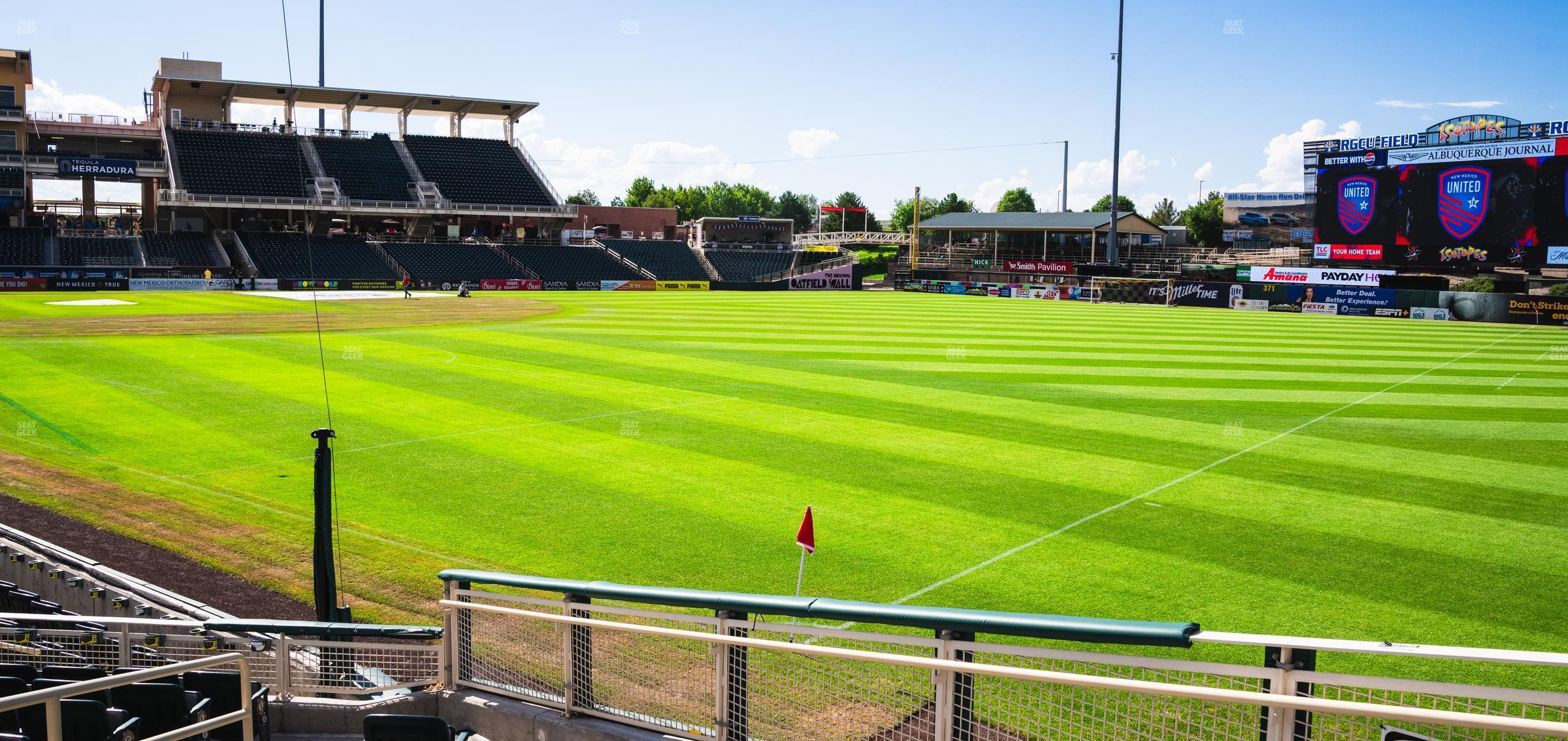 Seating view for Rio Grande Credit Union Field at Isotopes Park Section 126