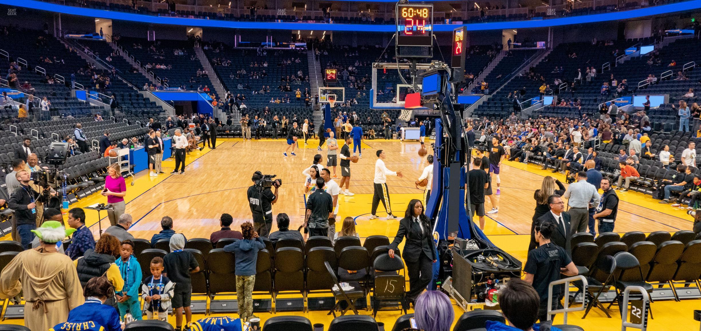 Seating view for Chase Center Section Riser 22