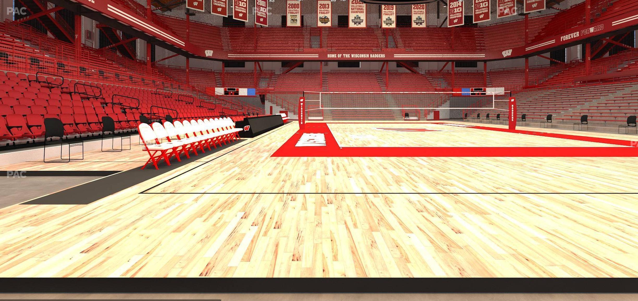 Seating view for Wisconsin Field House Section Wc B