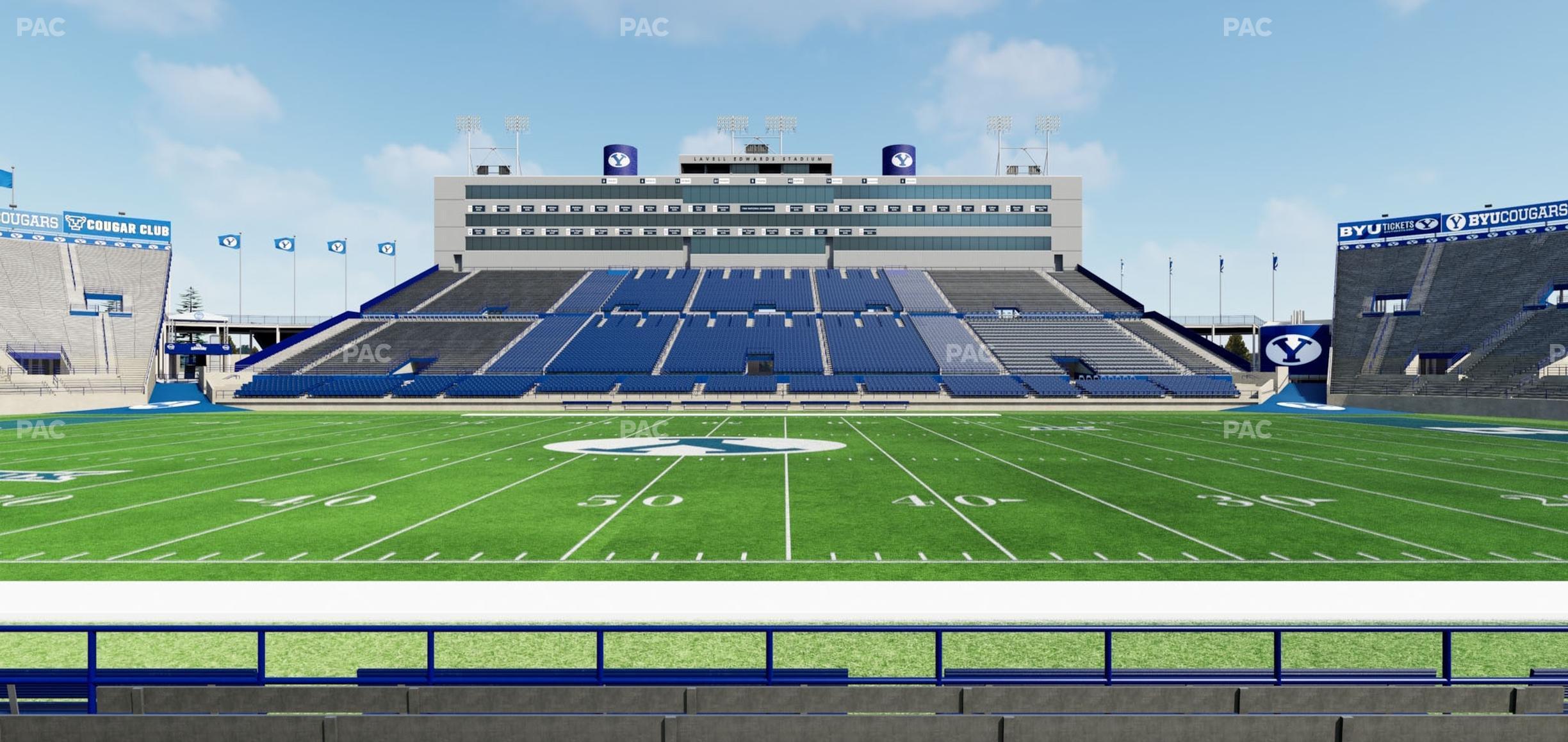 Seating view for LaVell Edwards Stadium Section 34 B Wc