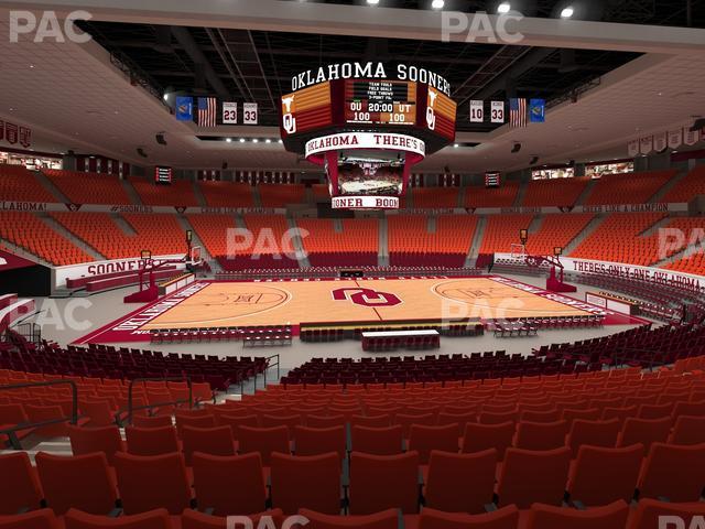 Seating view for Lloyd Noble Center Section 122