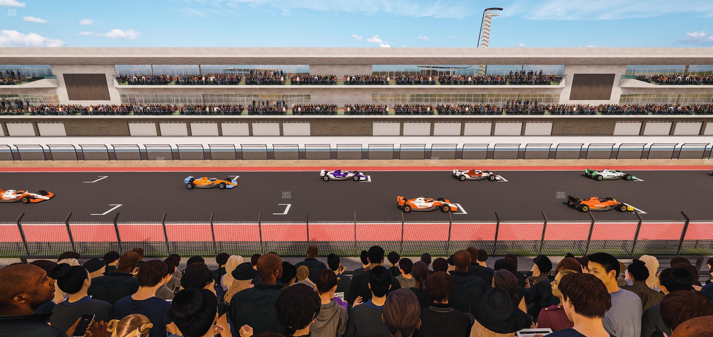 Seating view for Circuit of The Americas Section Main Grandstand Club Level 213