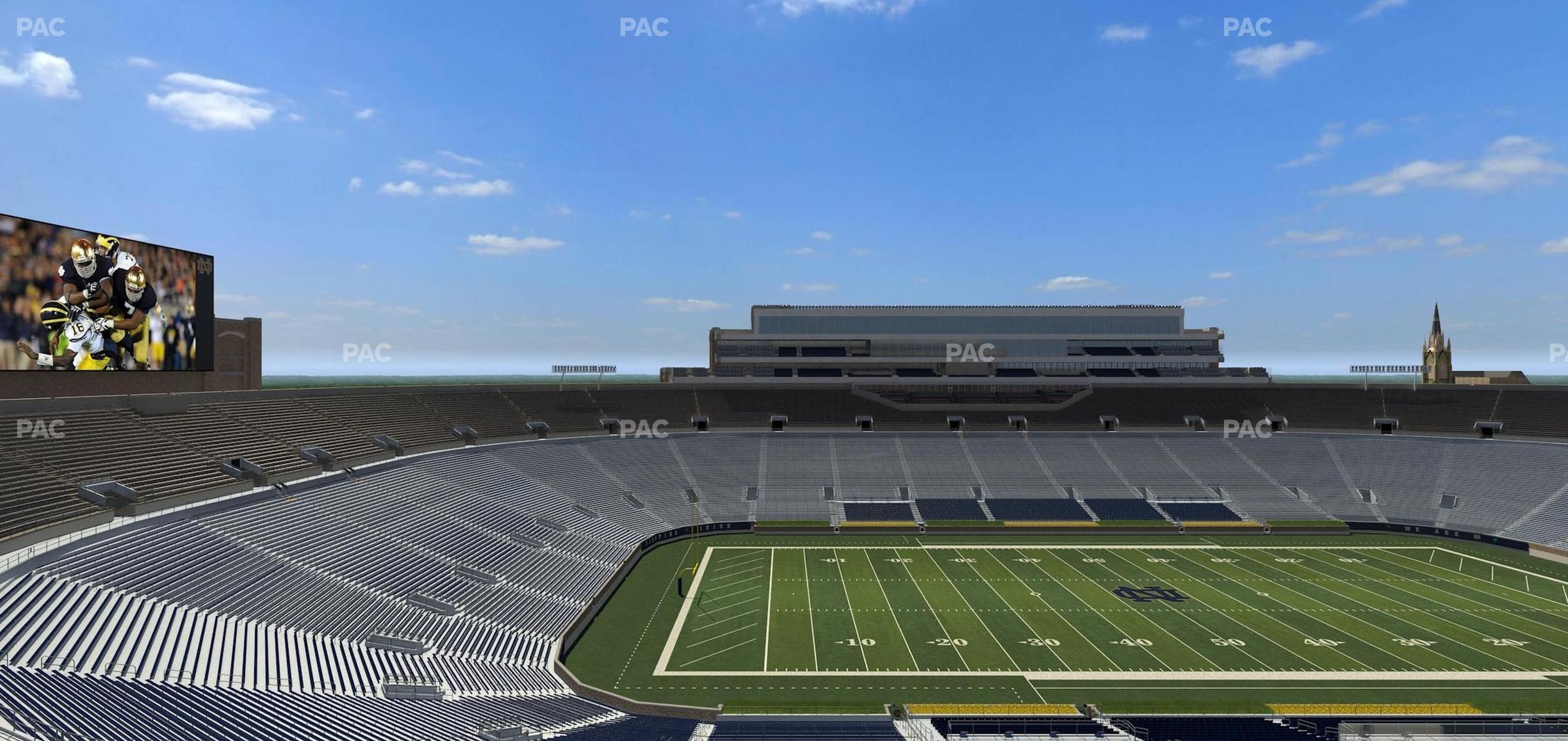 Seating view for Notre Dame Stadium Section Corbett Club 713