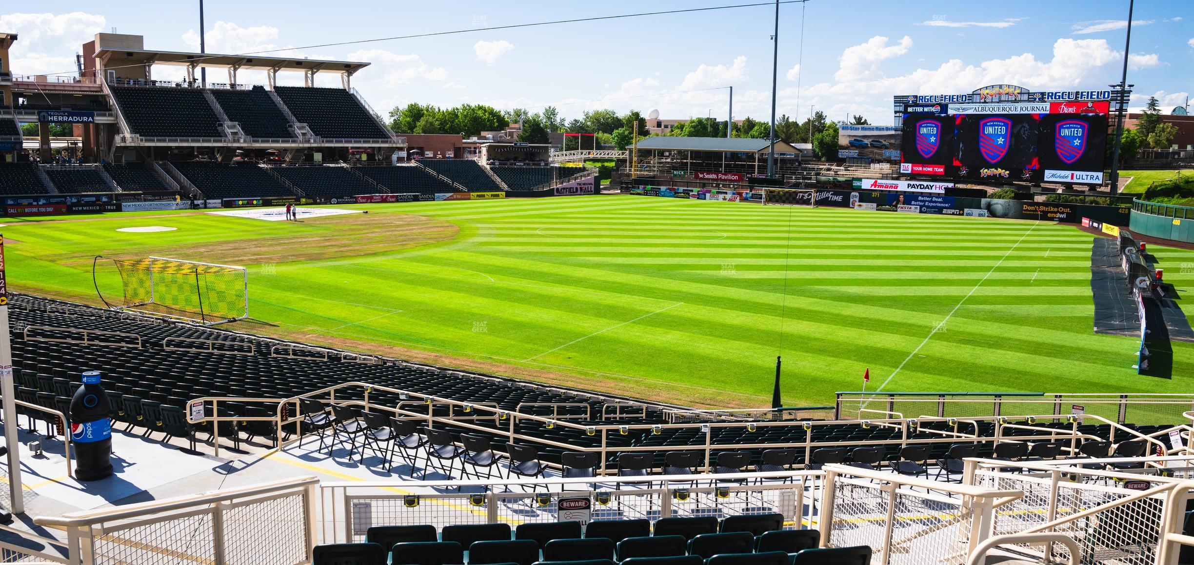 Seating view for Rio Grande Credit Union Field at Isotopes Park Section 128