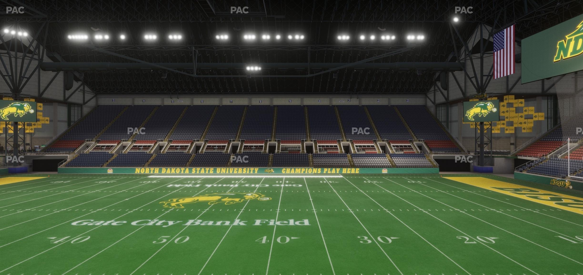 Seating view for Fargodome Section Elevated 34