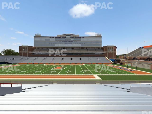 Seating view for Memorial Stadium - IL Section Front 104