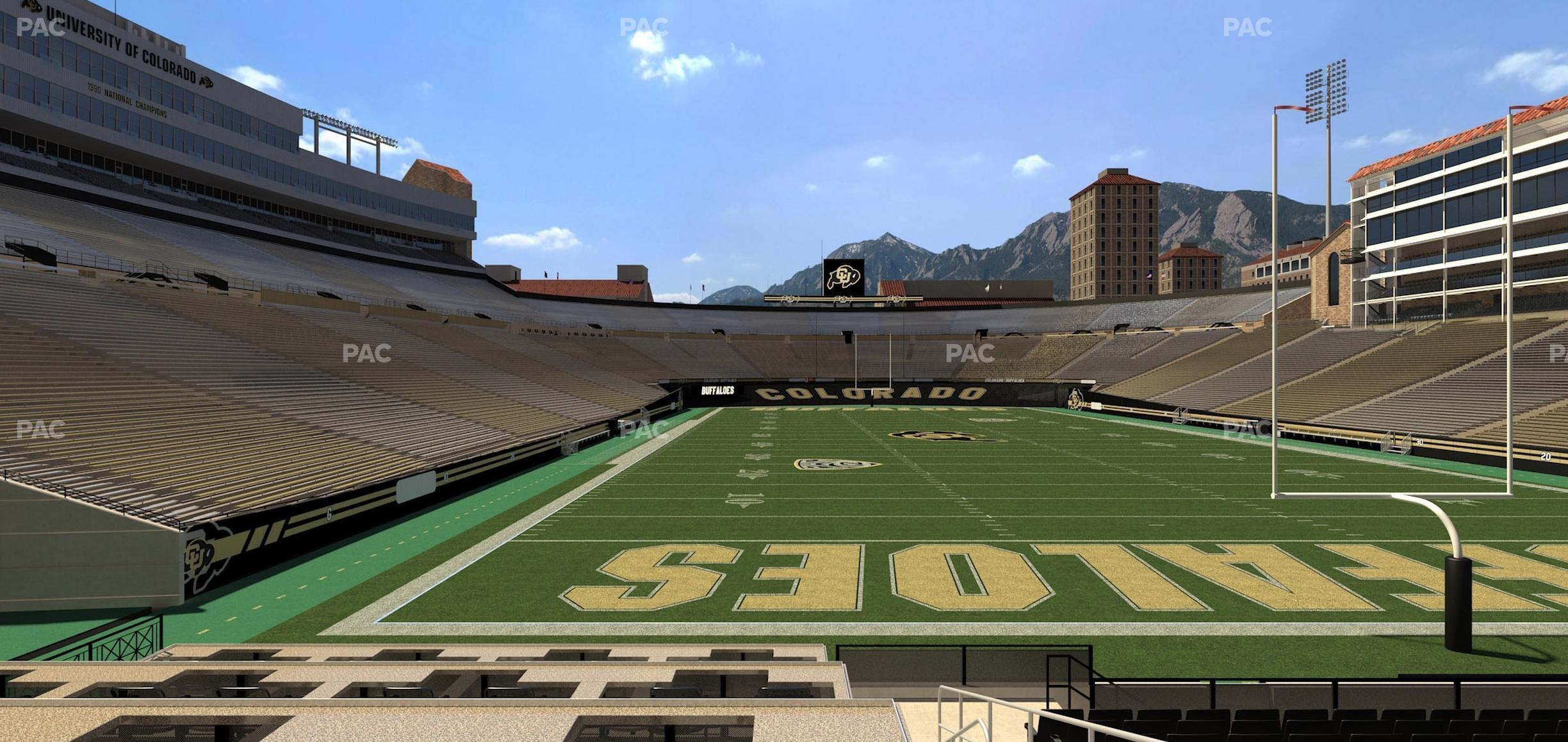 Seating view for Folsom Field Section Loge Box 155