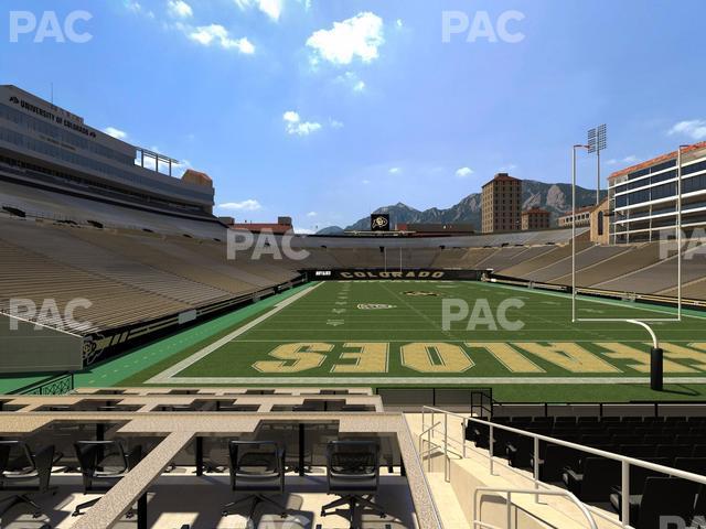 Seating view for Folsom Field Section Loge Box 155