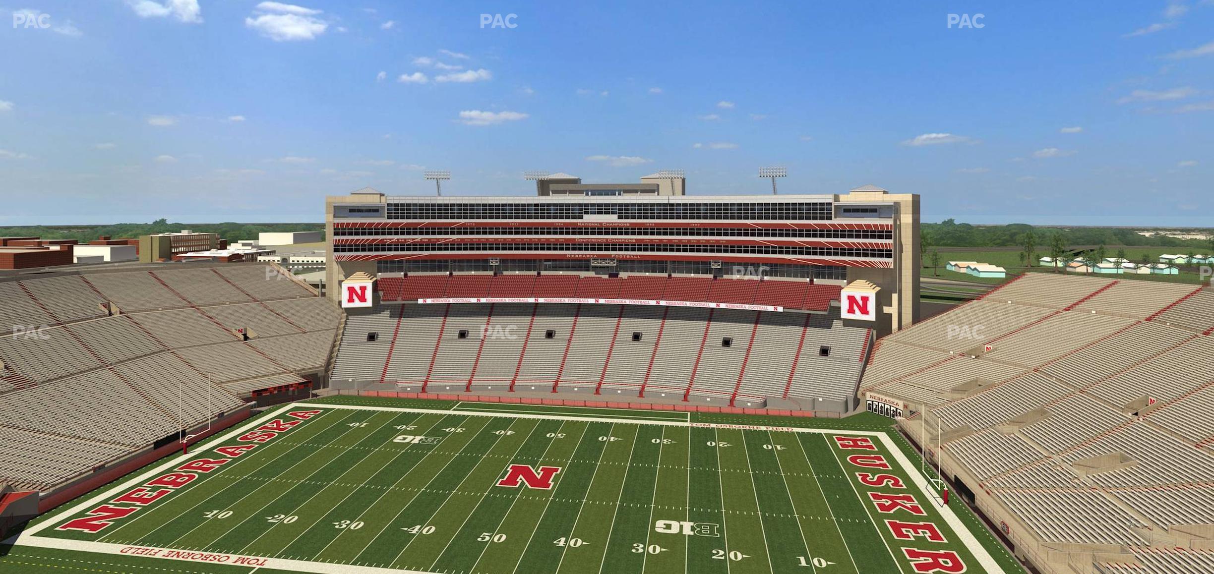 Seating view for Memorial Stadium Nebraska Section 605