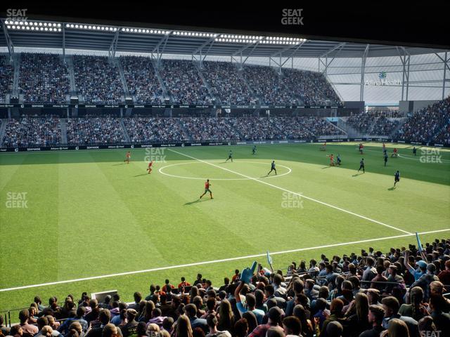 Seating view for Allianz Field Section Loge 34 B