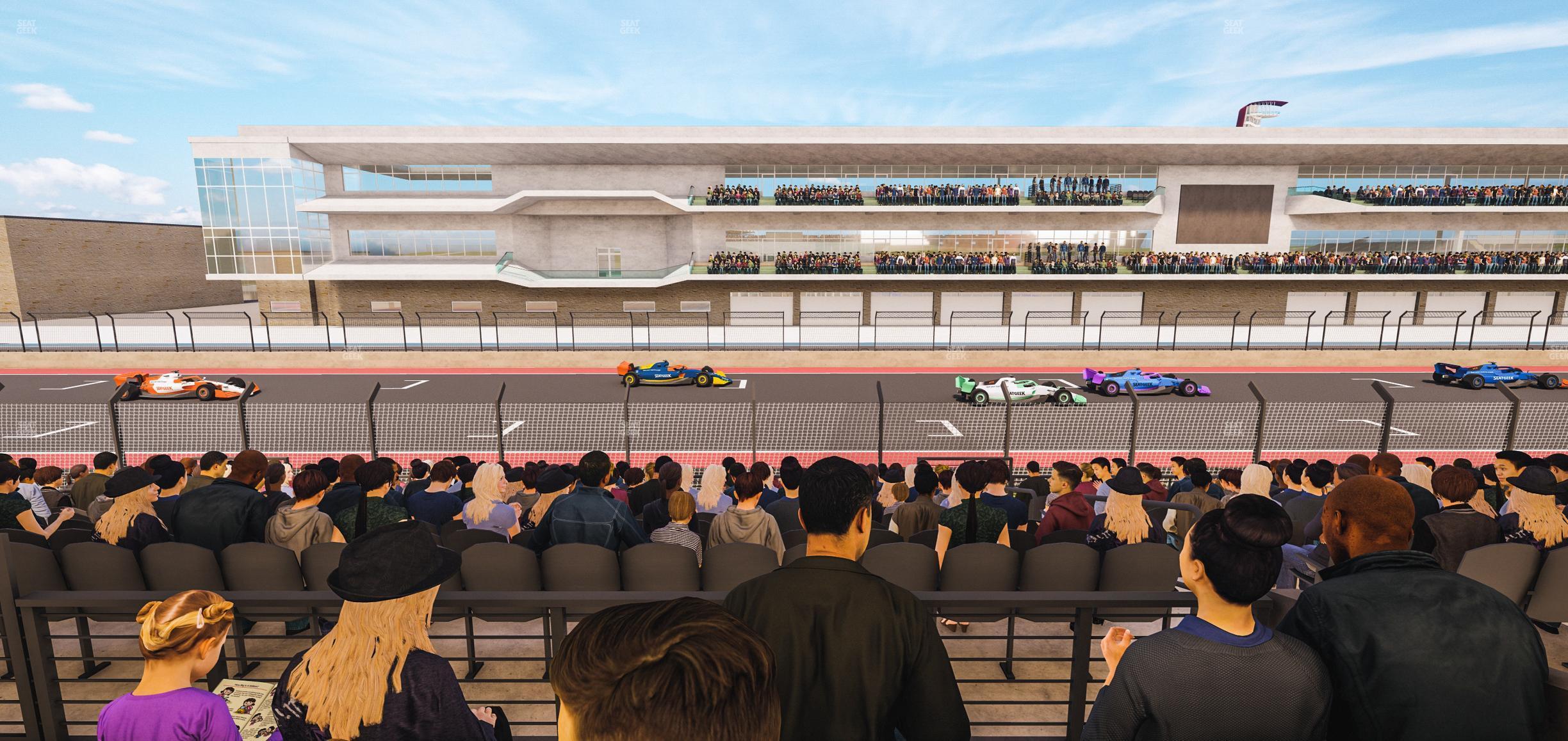 Seating view for Circuit of The Americas Section Main Grandstand Mezzanine 4 B