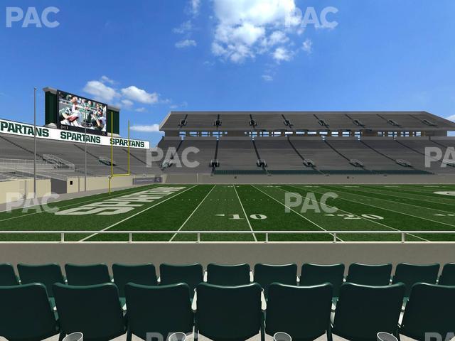 Seating view for Spartan Stadium (Michigan) Section Sideline Club 26