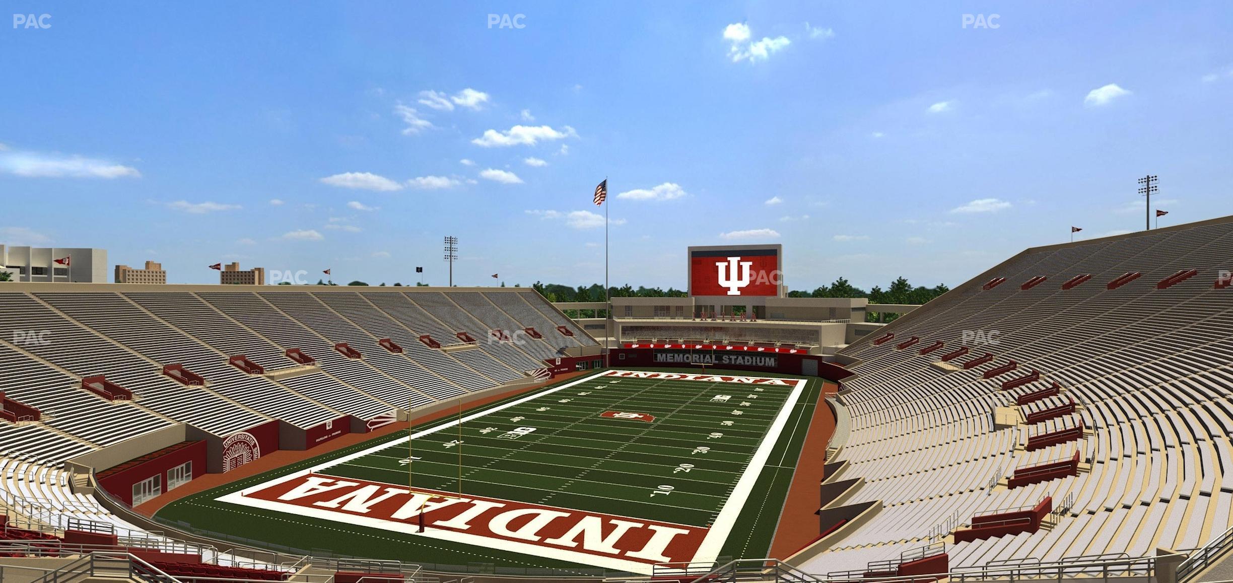 Seating view for Memorial Stadium - Indiana Section 14