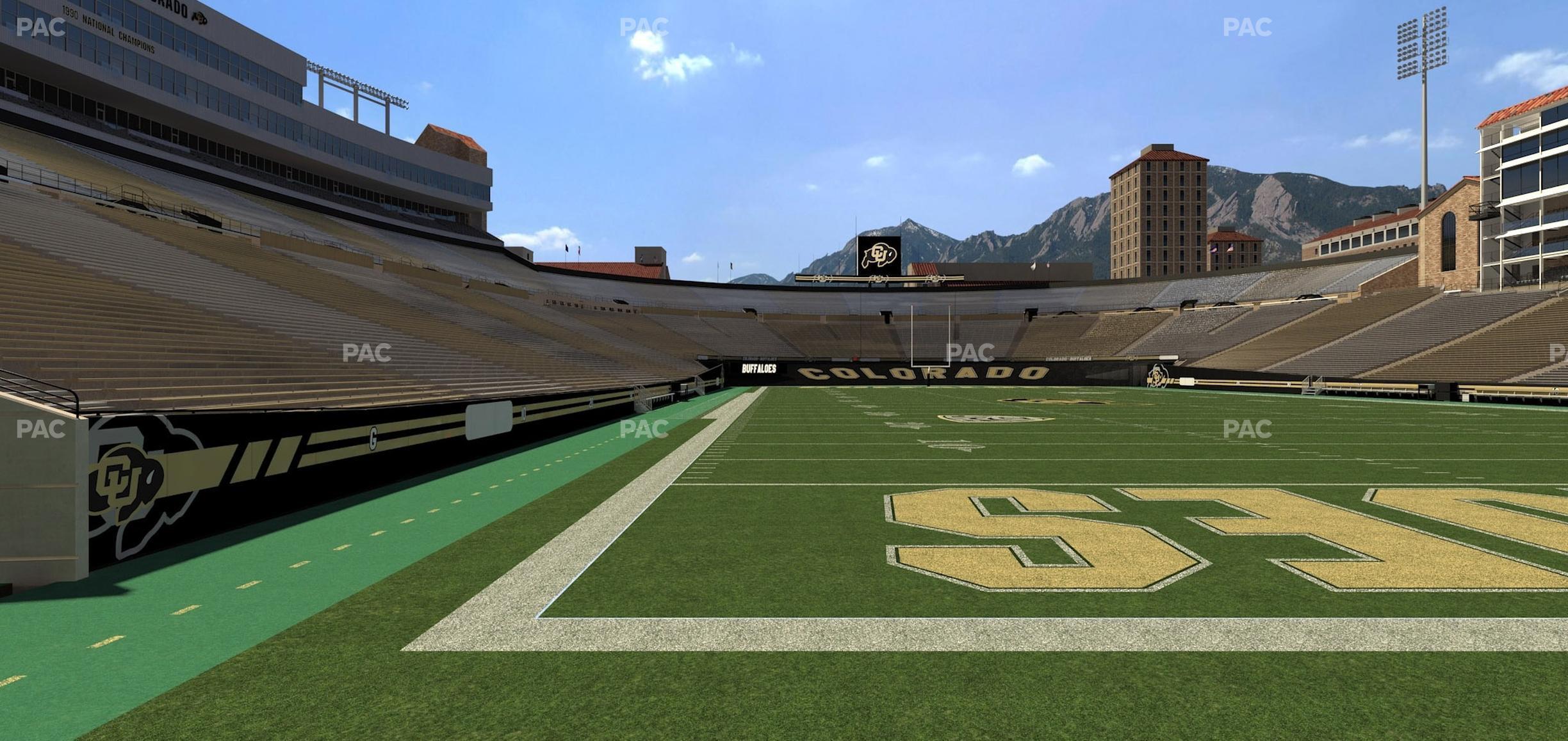 Seating view for Folsom Field Section Loge Box 140