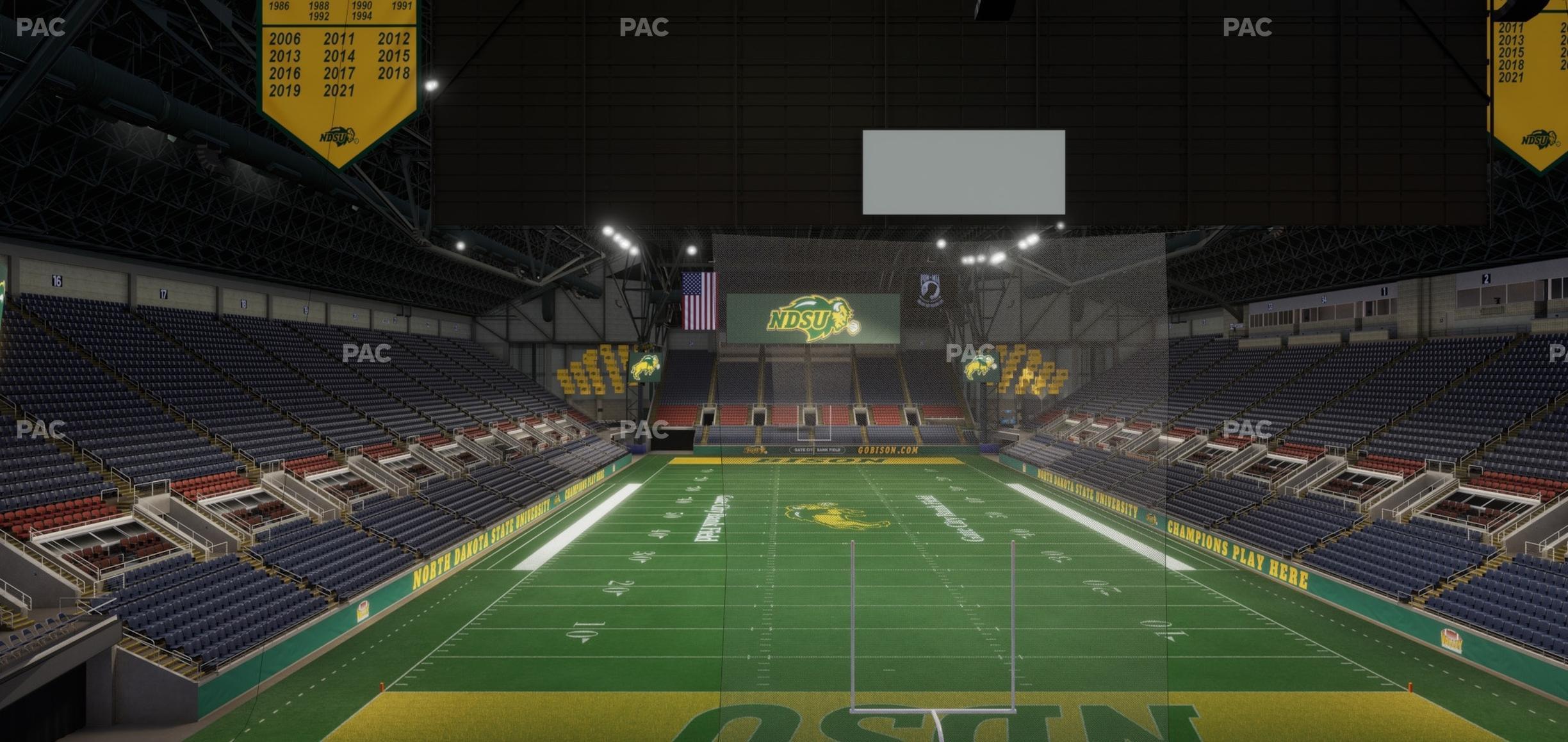 Seating view for Fargodome Section Elevated 10