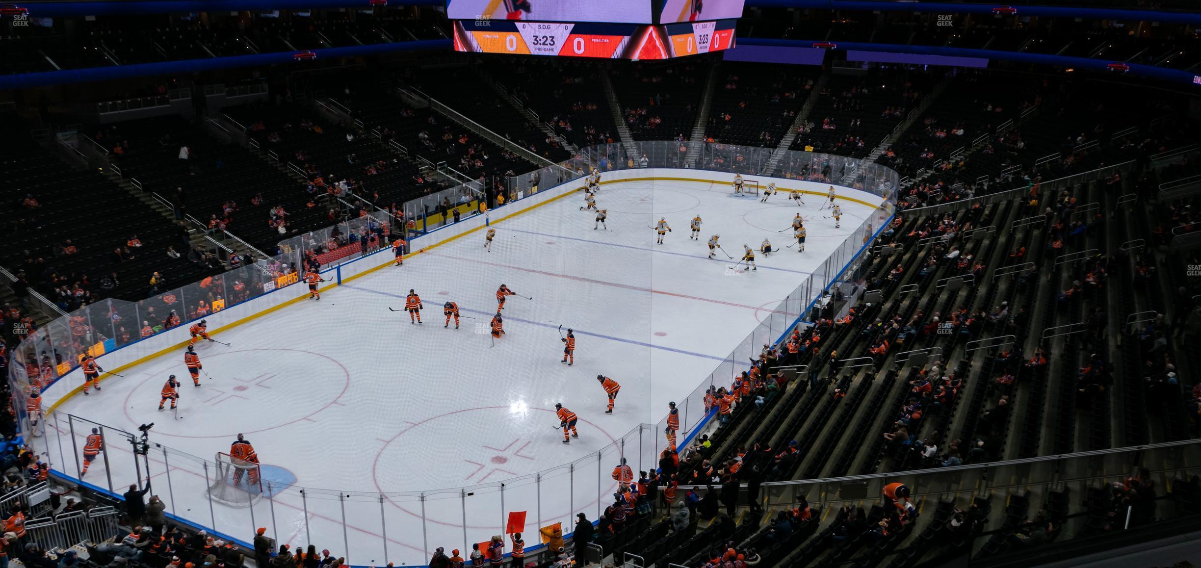 Seating view for Rogers Place Section Loge 30